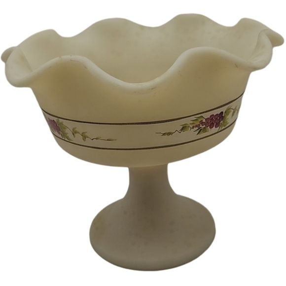 FENTON vintage signed glass custard dish - Picture 2 of 13